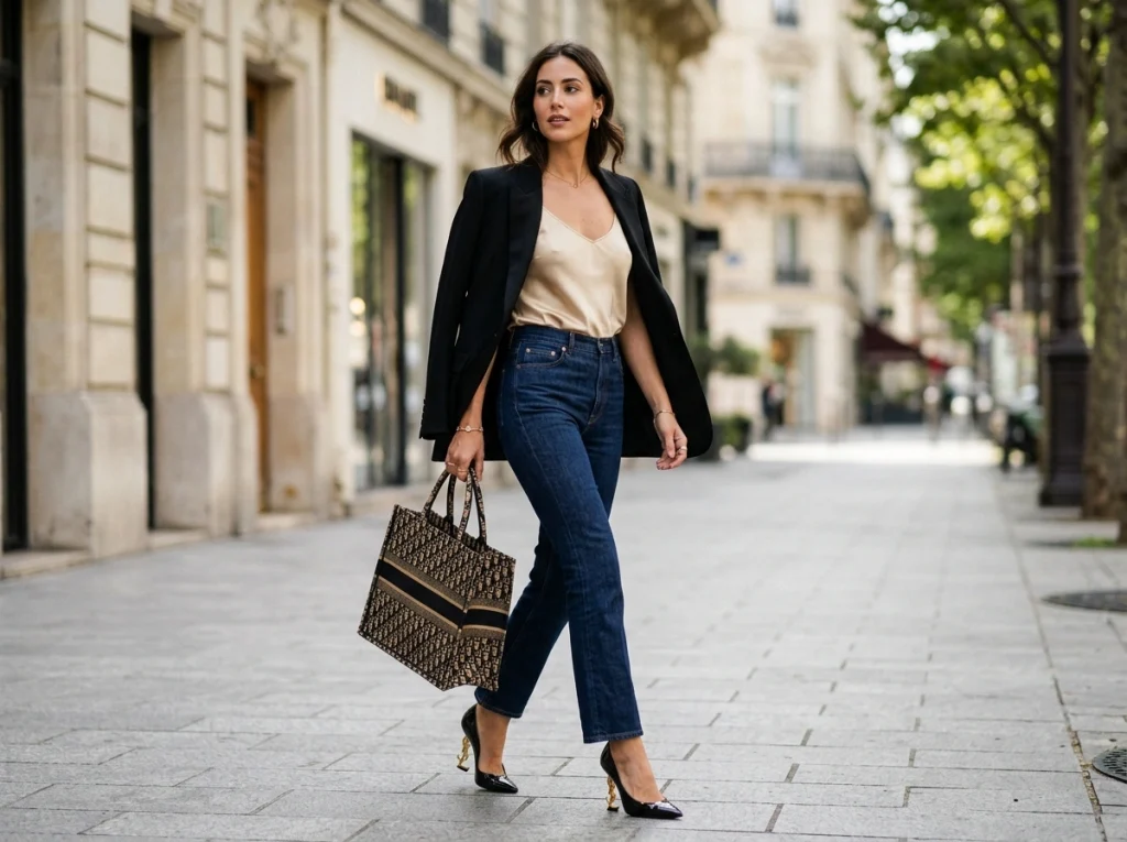 Silk_cami_and_blazer_combo_Fille vibe