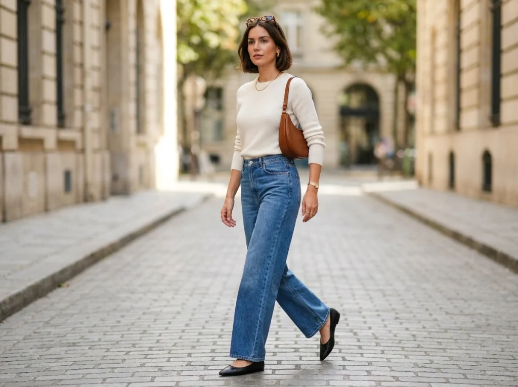 Styling_white_sweater_and_jeans_Fille vibe
