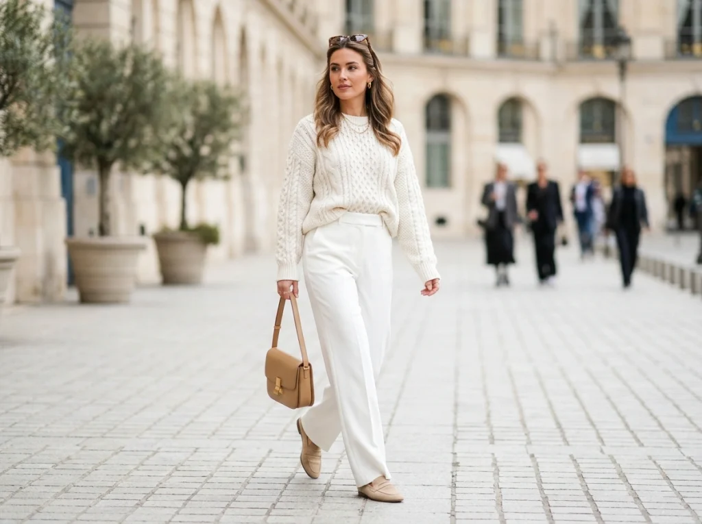 Styling_white_sweater_and_trousers_Fille vibe