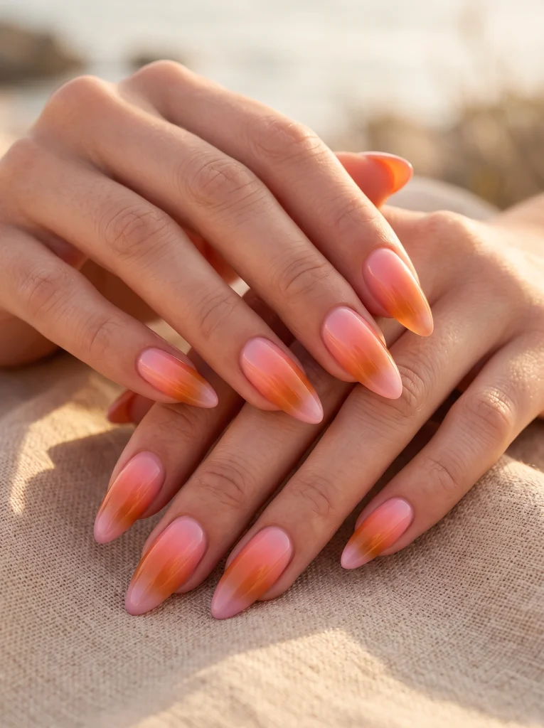 Sunset Ombre Tips-Fille vibe