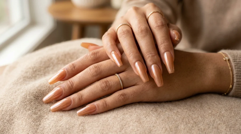 Toffee Glazed Donut Nails-fille vibe