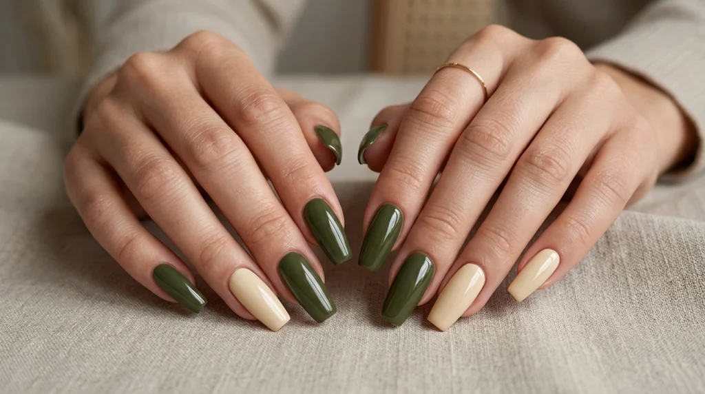 Two Tone Olive and Cream-Fille vibe