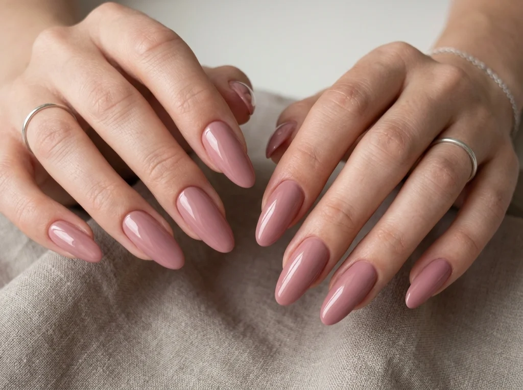 dusty_rose_nail_design_Fille vibe