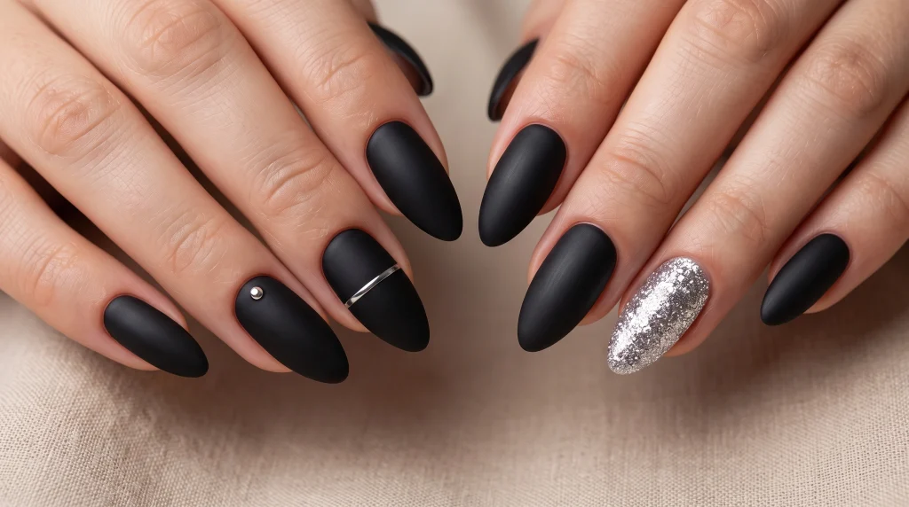 matte_black_nail_Fille vibe