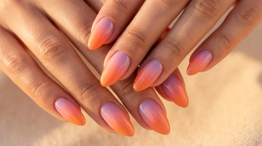 ombre_sunset_nail_design_Fille vibe