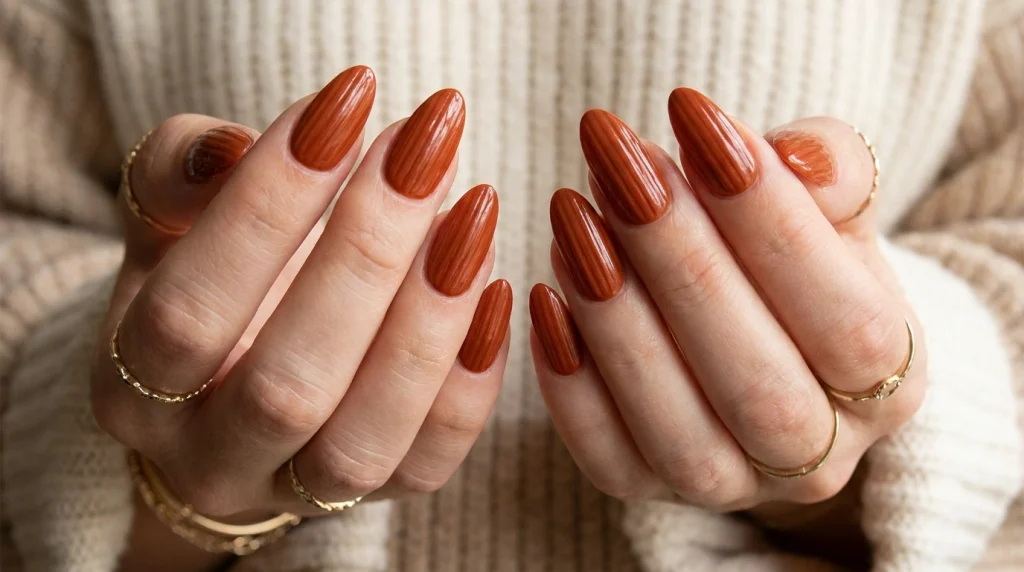 Bold Rust Orange Ribbed Texture-Fille vibe