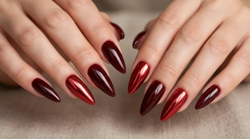 Cherry_and_chrome_nails-Fille vibe