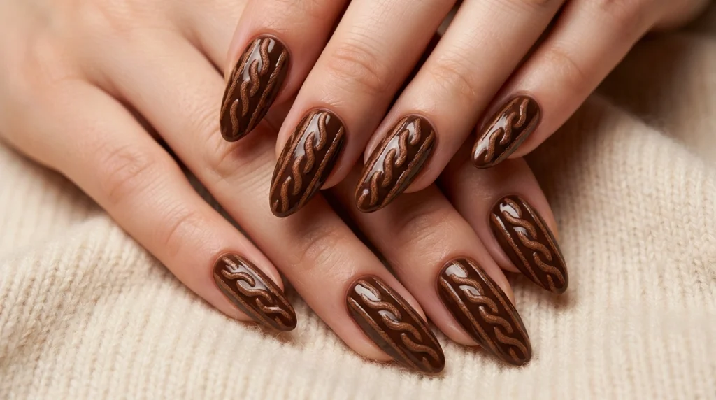Chocolate Brown Knit-Fille vibe