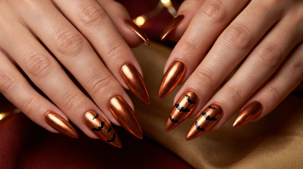 Mettalic Copper Nails-Fille vibe