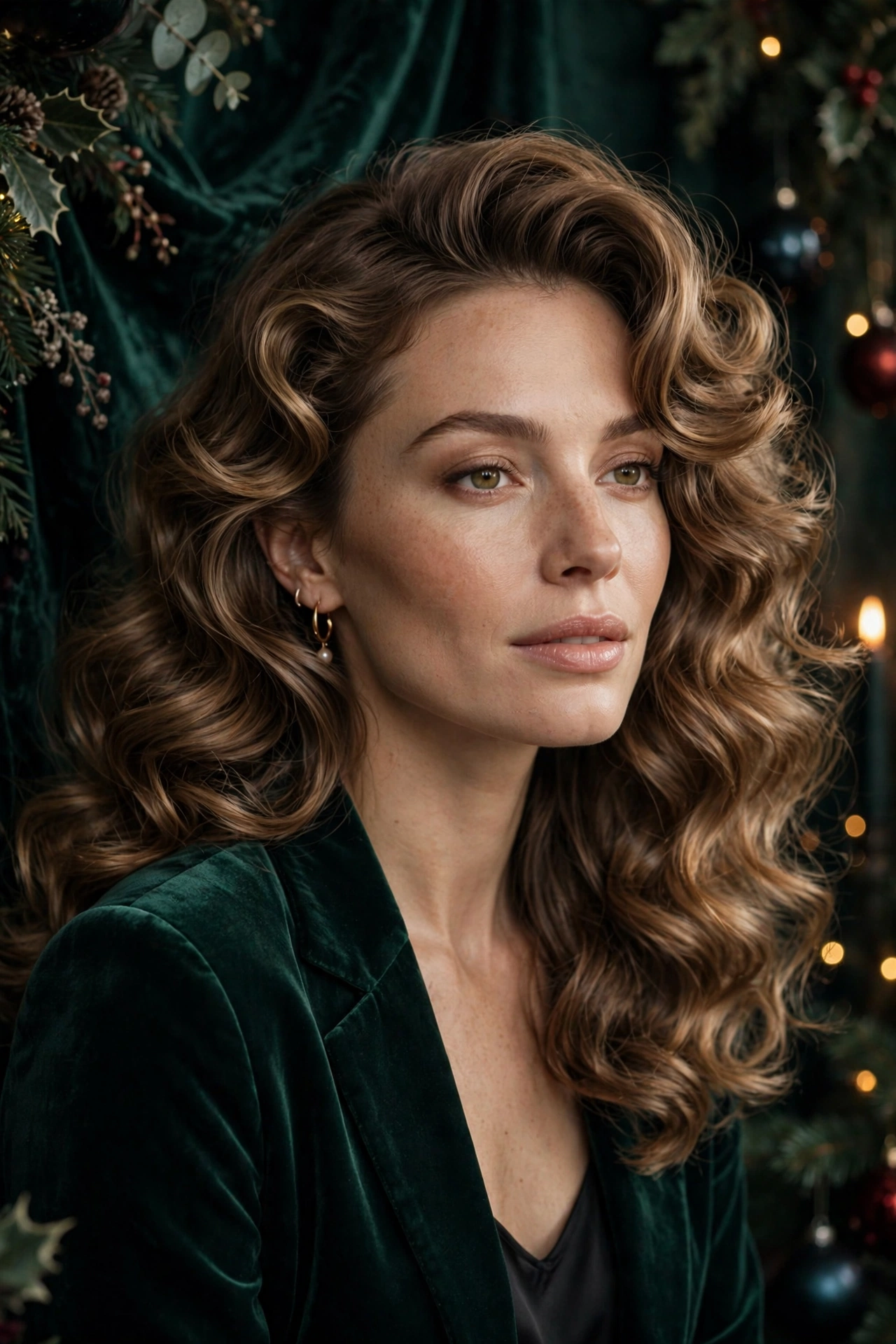 Bouncy blowout idea 14 - pin curl set bouncy blowout long lasting volume on a real woman, holiday bouncy blowout hairstyle