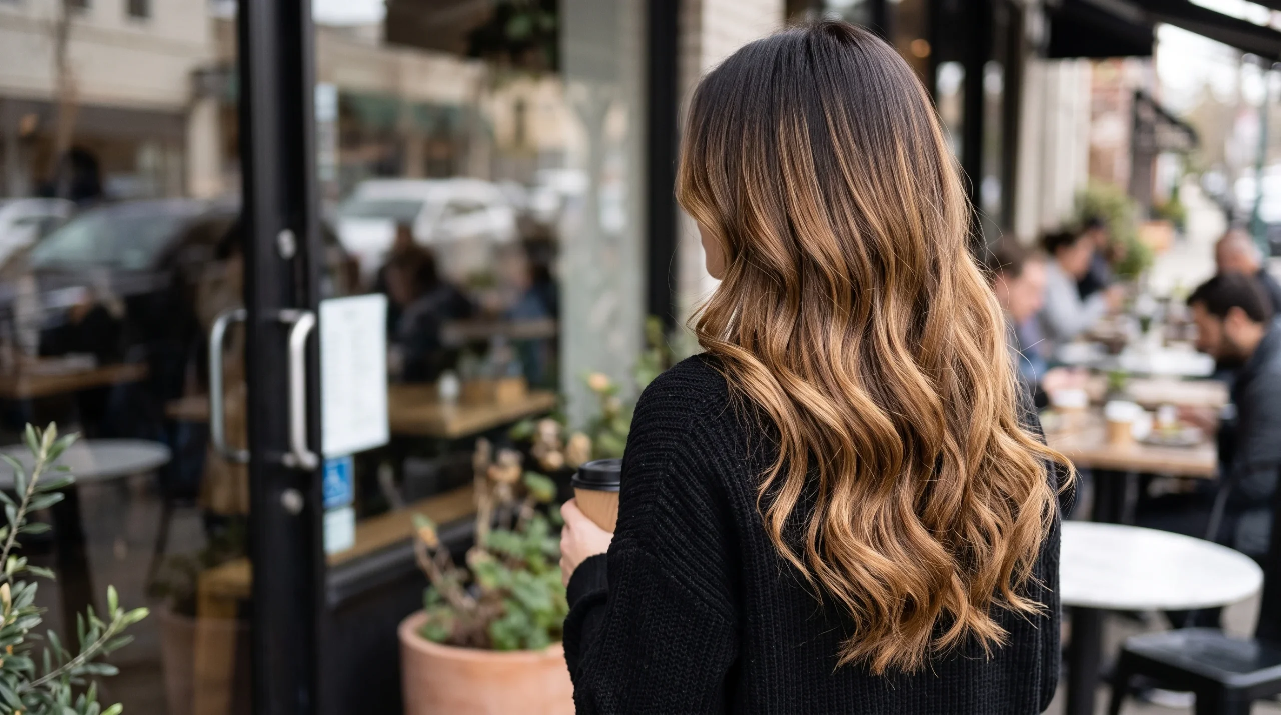Root melt blending natural roots for fall to winter hair color