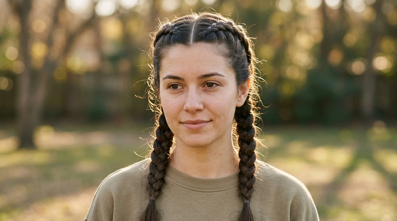 Double Dutch braids, a durable hairstyle for family photos