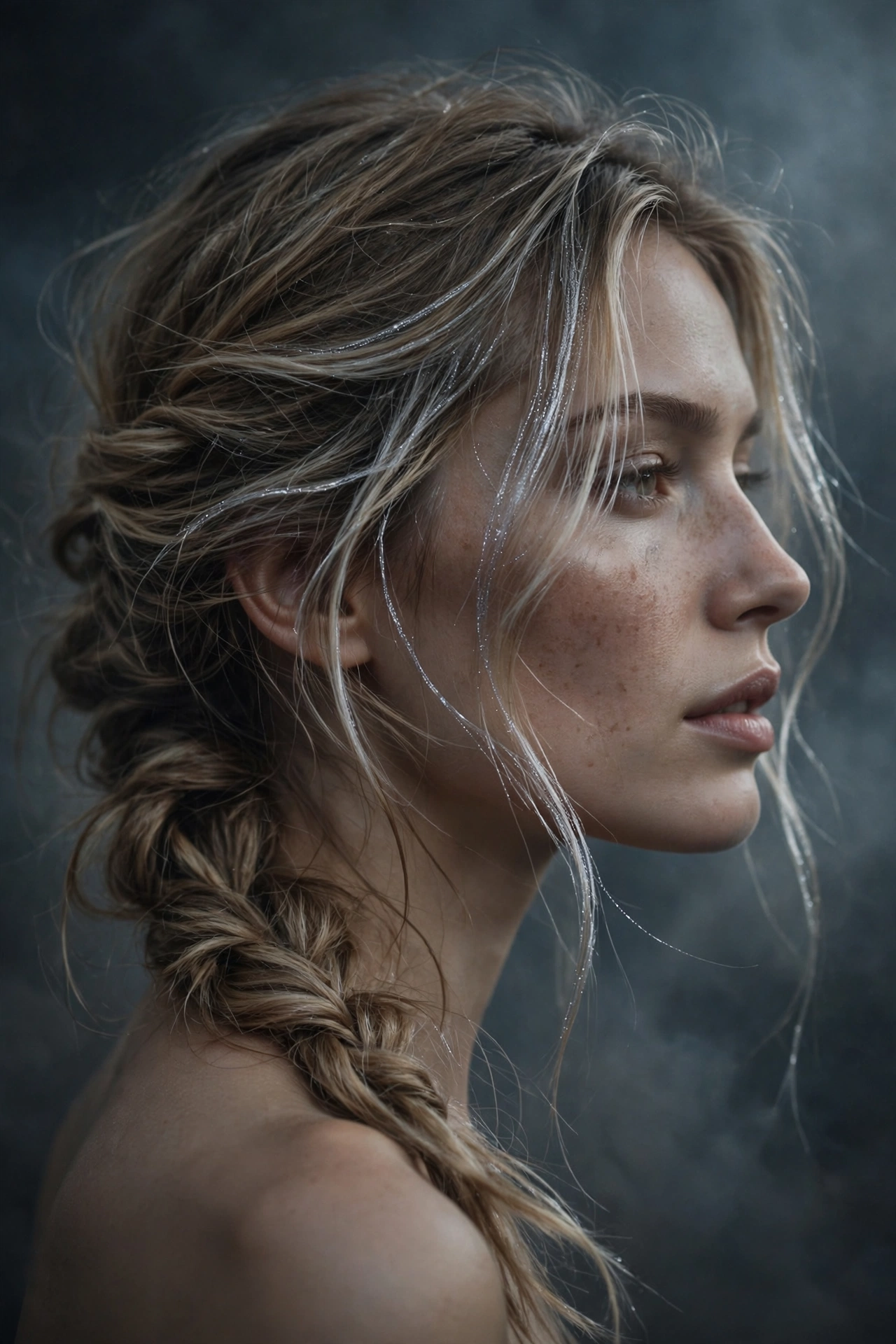 Loose side fishtail braid easy Halloween hairstyle under 10 minutes
