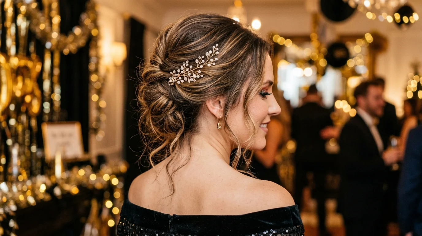 French twist loose texture nye hairstyles 2027 elegant updo