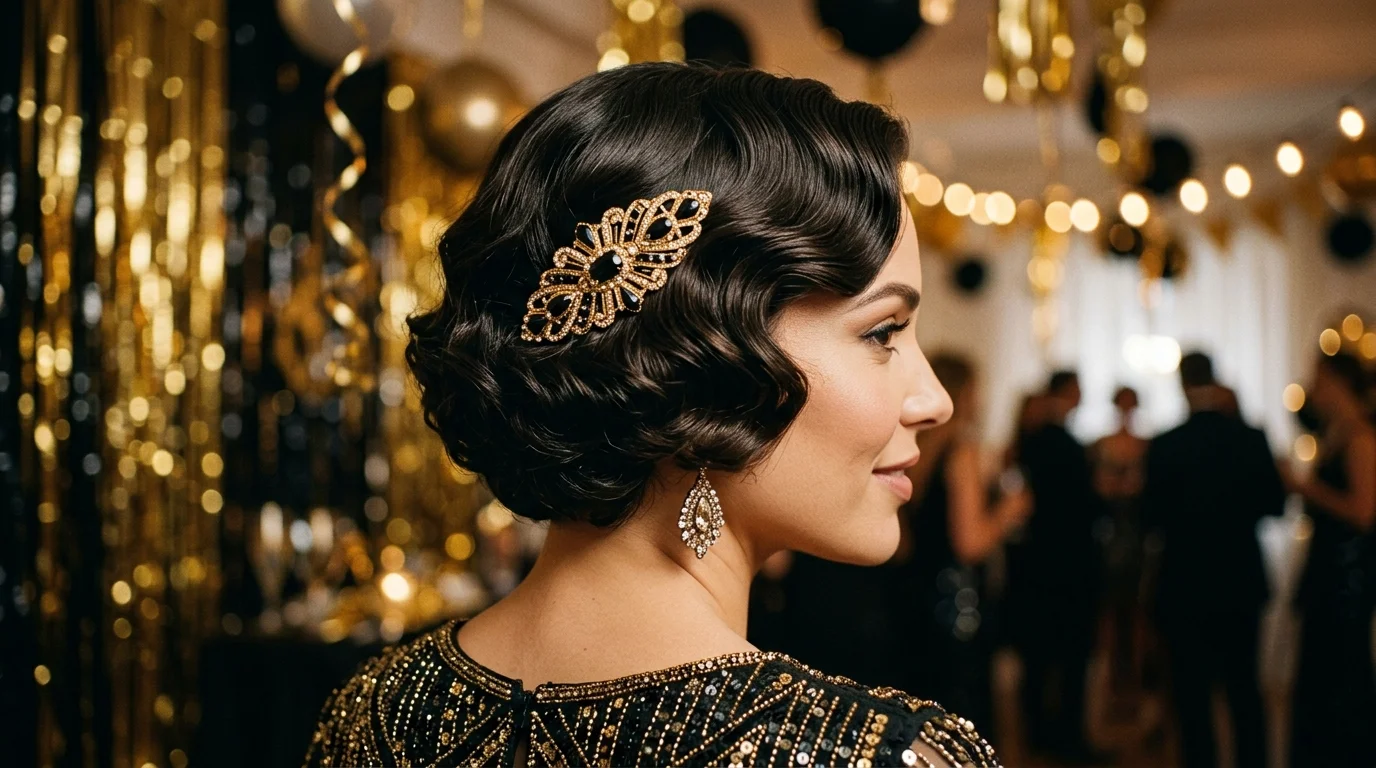 Retro finger waves short hair nye hairstyles 2027 vintage party